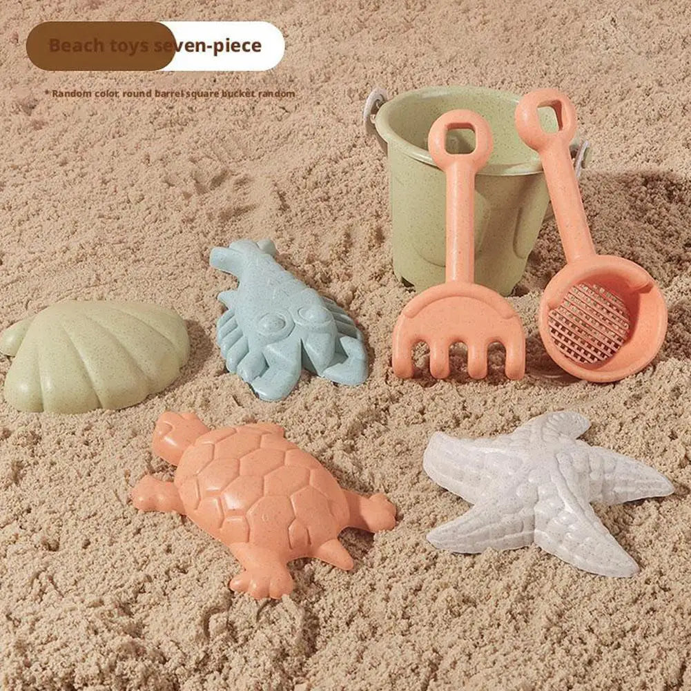 Complete Beach & Sand Play Set - 5/7/14/15 -Piece Castle Building Kit with Truck, Bucket & Ocean Animal Molds