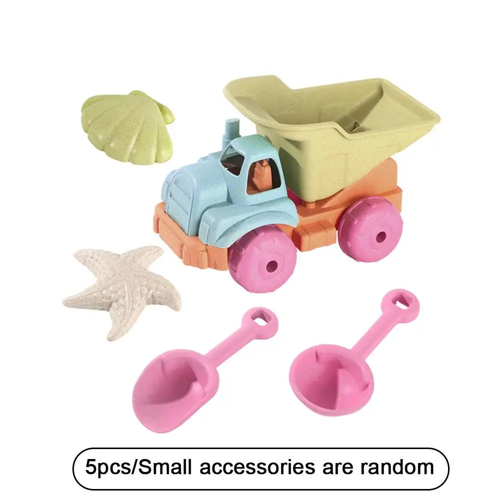 Complete Beach & Sand Play Set - 5/7/14/15 -Piece Castle Building Kit with Truck, Bucket & Ocean Animal Molds