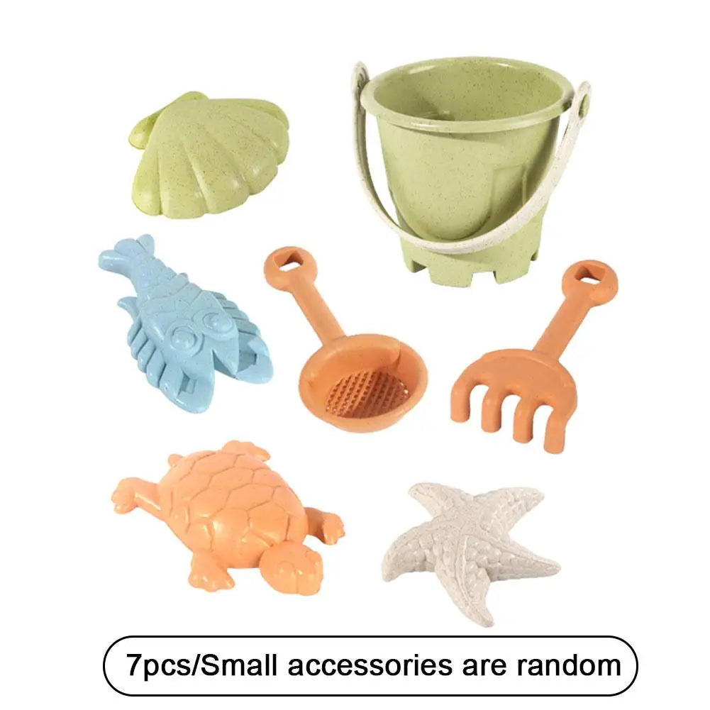 Complete Beach & Sand Play Set - 5/7/14/15 -Piece Castle Building Kit with Truck, Bucket & Ocean Animal Molds